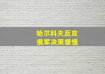 哈尔科夫反攻 俄军决策缓慢